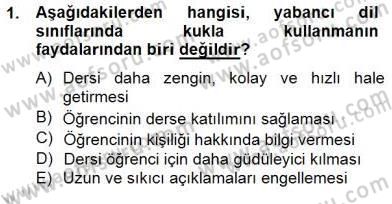 İng. Öğretmenliğinde Öğretim Teknolojileri Ve Materyal Tasarımı 2 Dersi 2014 - 2015 Yılı (Vize) Ara Sınavı 1. Soru