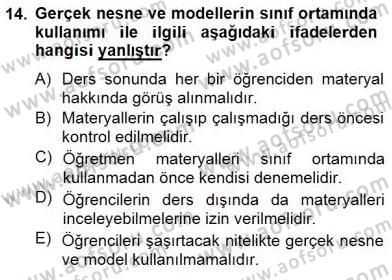 İng. Öğretmenliğinde Öğretim Teknolojileri Ve Materyal Tasarımı 2 Dersi 2014 - 2015 Yılı (Vize) Ara Sınavı 14. Soru