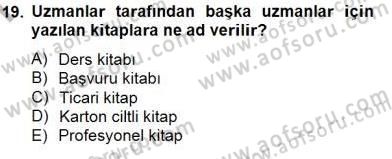 İng. Öğretmenliğinde Öğretim Teknolojileri Ve Materyal Tasarımı 2 Dersi 2014 - 2015 Yılı (Vize) Ara Sınavı 19. Soru