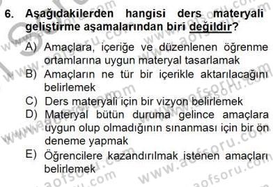 İng. Öğretmenliğinde Öğretim Teknolojileri Ve Materyal Tasarımı 2 Dersi 2014 - 2015 Yılı (Vize) Ara Sınavı 6. Soru