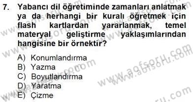 İng. Öğretmenliğinde Öğretim Teknolojileri Ve Materyal Tasarımı 2 Dersi 2014 - 2015 Yılı (Vize) Ara Sınavı 7. Soru