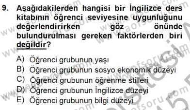 İng. Öğretmenliğinde Öğretim Teknolojileri Ve Materyal Tasarımı 2 Dersi 2014 - 2015 Yılı (Vize) Ara Sınavı 9. Soru