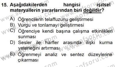 İng. Öğretmenliğinde Öğretim Teknolojileri Ve Materyal Tasarımı 2 Dersi 2014 - 2015 Yılı (Final) Dönem Sonu Sınav Soruları 15. Soru