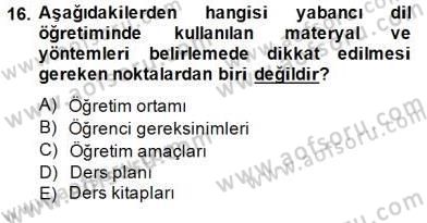 İng. Öğretmenliğinde Öğretim Teknolojileri Ve Materyal Tasarımı 2 Dersi 2014 - 2015 Yılı (Final) Dönem Sonu Sınav Soruları 16. Soru