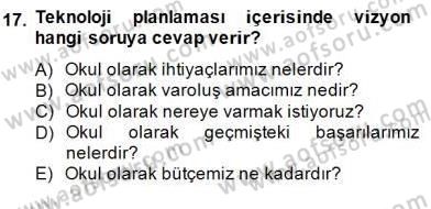 İng. Öğretmenliğinde Öğretim Teknolojileri Ve Materyal Tasarımı 2 Dersi 2014 - 2015 Yılı (Final) Dönem Sonu Sınav Soruları 17. Soru