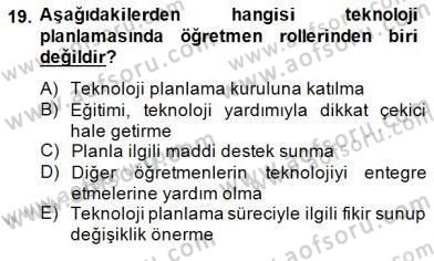 İng. Öğretmenliğinde Öğretim Teknolojileri Ve Materyal Tasarımı 2 Dersi 2014 - 2015 Yılı (Final) Dönem Sonu Sınav Soruları 19. Soru