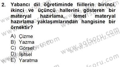 İng. Öğretmenliğinde Öğretim Teknolojileri Ve Materyal Tasarımı 2 Dersi 2014 - 2015 Yılı (Final) Dönem Sonu Sınav Soruları 2. Soru
