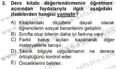 İng. Öğretmenliğinde Öğretim Teknolojileri Ve Materyal Tasarımı 2 Dersi 2014 - 2015 Yılı (Final) Dönem Sonu Sınav Soruları 3. Soru
