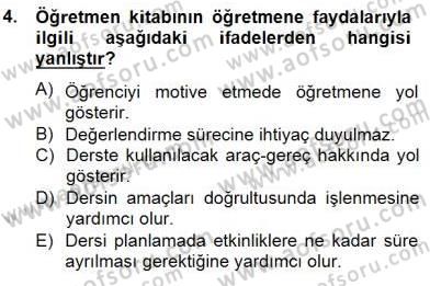İng. Öğretmenliğinde Öğretim Teknolojileri Ve Materyal Tasarımı 2 Dersi 2014 - 2015 Yılı (Final) Dönem Sonu Sınav Soruları 4. Soru