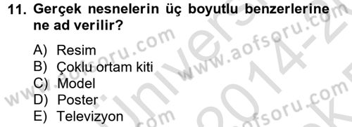 İng. Öğretmenliğinde Öğretim Teknolojileri Ve Materyal Tasarımı 2 Dersi 2014 - 2015 Yılı Tek Ders Sınav Soruları 11. Soru