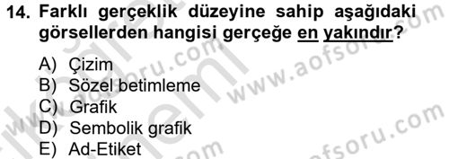İng. Öğretmenliğinde Öğretim Teknolojileri Ve Materyal Tasarımı 2 Dersi 2014 - 2015 Yılı Tek Ders Sınav Soruları 14. Soru