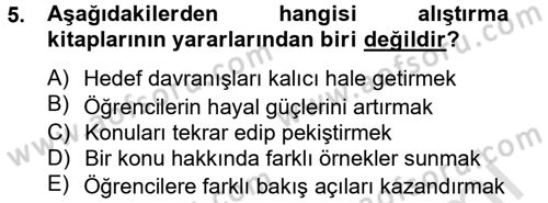 İng. Öğretmenliğinde Öğretim Teknolojileri Ve Materyal Tasarımı 2 Dersi 2014 - 2015 Yılı Tek Ders Sınav Soruları 5. Soru