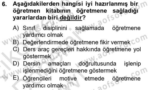 İng. Öğretmenliğinde Öğretim Teknolojileri Ve Materyal Tasarımı 2 Dersi 2014 - 2015 Yılı Tek Ders Sınav Soruları 6. Soru