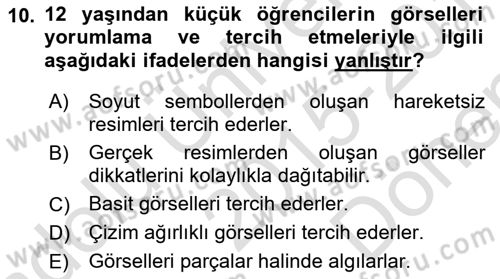 İng. Öğretmenliğinde Öğretim Teknolojileri Ve Materyal Tasarımı 2 Dersi 2015 - 2016 Yılı (Final) Dönem Sonu Sınav Soruları 10. Soru
