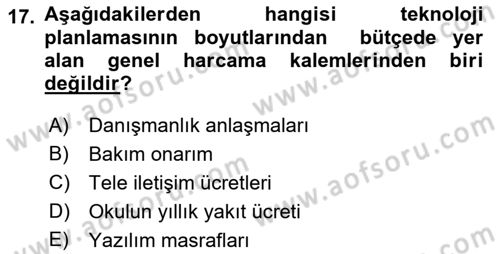 İng. Öğretmenliğinde Öğretim Teknolojileri Ve Materyal Tasarımı 2 Dersi 2015 - 2016 Yılı (Final) Dönem Sonu Sınav Soruları 17. Soru