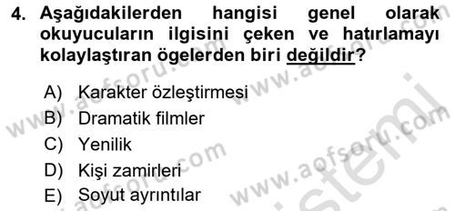 İng. Öğretmenliğinde Öğretim Teknolojileri Ve Materyal Tasarımı 2 Dersi 2015 - 2016 Yılı (Final) Dönem Sonu Sınav Soruları 4. Soru