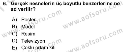 İng. Öğretmenliğinde Öğretim Teknolojileri Ve Materyal Tasarımı 2 Dersi 2015 - 2016 Yılı (Final) Dönem Sonu Sınav Soruları 6. Soru