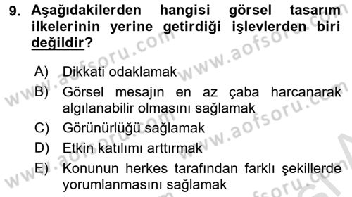 İng. Öğretmenliğinde Öğretim Teknolojileri Ve Materyal Tasarımı 2 Dersi 2015 - 2016 Yılı (Final) Dönem Sonu Sınav Soruları 9. Soru