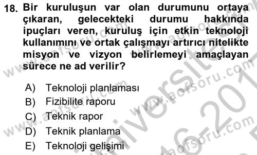 İng. Öğretmenliğinde Öğretim Teknolojileri Ve Materyal Tasarımı 2 Dersi 2016 - 2017 Yılı 3 Ders Sınav Soruları 18. Soru