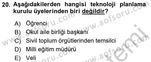 İng. Öğretmenliğinde Öğretim Teknolojileri Ve Materyal Tasarımı 2 Dersi 2016 - 2017 Yılı 3 Ders Sınav Soruları 20. Soru