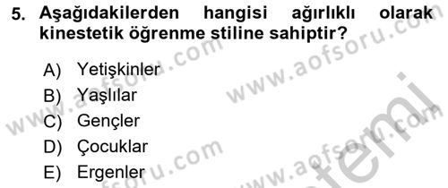 İng. Öğretmenliğinde Öğretim Teknolojileri Ve Materyal Tasarımı 2 Dersi 2016 - 2017 Yılı 3 Ders Sınav Soruları 5. Soru