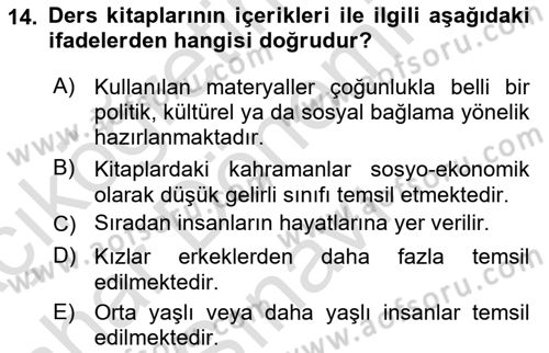 İng. Öğretmenliğinde Öğretim Teknolojileri Ve Materyal Tasarımı 2 Dersi 2016 - 2017 Yılı (Final) Dönem Sonu Sınav Soruları 14. Soru