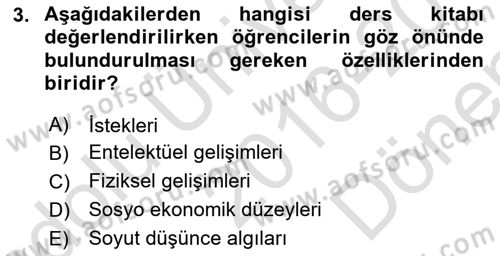 İng. Öğretmenliğinde Öğretim Teknolojileri Ve Materyal Tasarımı 2 Dersi 2016 - 2017 Yılı (Final) Dönem Sonu Sınav Soruları 3. Soru