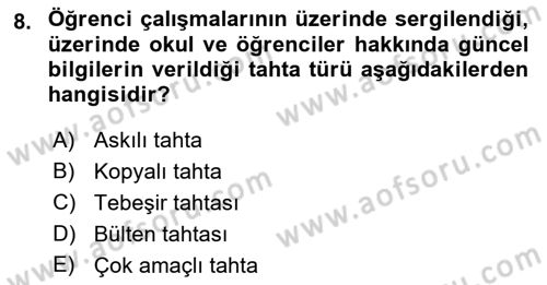 İng. Öğretmenliğinde Öğretim Teknolojileri Ve Materyal Tasarımı 2 Dersi 2016 - 2017 Yılı (Final) Dönem Sonu Sınav Soruları 8. Soru