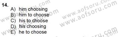 Pedagojik Gramer 1 Dersi Ara Sınavı Deneme Sınav Soruları 14. Soru