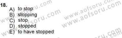 Pedagojik Gramer 1 Dersi Ara Sınavı Deneme Sınav Soruları 18. Soru