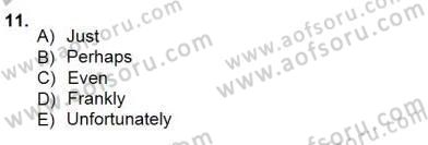 Pedagojik Gramer 1 Dersi 2012 - 2013 Yılı (Final) Dönem Sonu Sınav Soruları 11. Soru