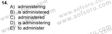 Pedagojik Gramer 1 Dersi 2012 - 2013 Yılı (Final) Dönem Sonu Sınav Soruları 14. Soru