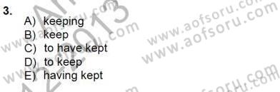 Pedagojik Gramer 1 Dersi 2012 - 2013 Yılı (Final) Dönem Sonu Sınav Soruları 3. Soru