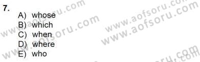 Pedagojik Gramer 1 Dersi 2012 - 2013 Yılı (Final) Dönem Sonu Sınav Soruları 7. Soru
