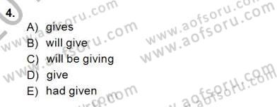 Pedagojik Gramer 1 Dersi 2013 - 2014 Yılı (Final) Dönem Sonu Sınav Soruları 4. Soru