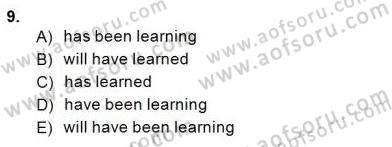 Pedagojik Gramer 1 Dersi 2013 - 2014 Yılı (Final) Dönem Sonu Sınav Soruları 9. Soru