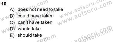 Pedagojik Gramer 1 Dersi 2014 - 2015 Yılı (Vize) Ara Sınav Soruları 10. Soru