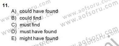 Pedagojik Gramer 1 Dersi Ara Sınavı Deneme Sınav Soruları 11. Soru