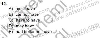 Pedagojik Gramer 1 Dersi Ara Sınavı Deneme Sınav Soruları 12. Soru