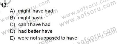 Pedagojik Gramer 1 Dersi Ara Sınavı Deneme Sınav Soruları 13. Soru