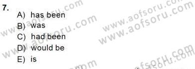 Pedagojik Gramer 1 Dersi Ara Sınavı Deneme Sınav Soruları 7. Soru