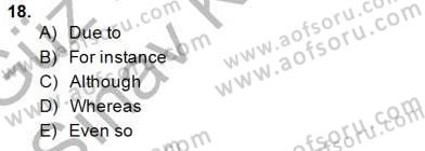 Pedagojik Gramer 1 Dersi 2014 - 2015 Yılı (Final) Dönem Sonu Sınav Soruları 18. Soru