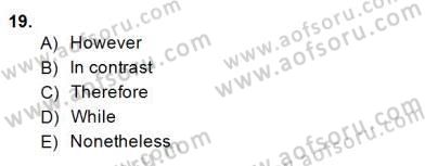 Pedagojik Gramer 1 Dersi 2014 - 2015 Yılı (Final) Dönem Sonu Sınav Soruları 19. Soru