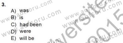 Pedagojik Gramer 1 Dersi 2014 - 2015 Yılı (Final) Dönem Sonu Sınav Soruları 3. Soru