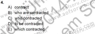 Pedagojik Gramer 1 Dersi 2014 - 2015 Yılı (Final) Dönem Sonu Sınav Soruları 4. Soru