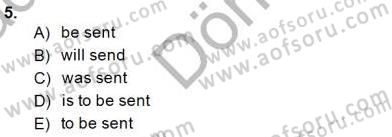 Pedagojik Gramer 1 Dersi 2014 - 2015 Yılı (Final) Dönem Sonu Sınav Soruları 5. Soru