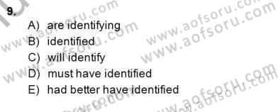 Pedagojik Gramer 1 Dersi 2014 - 2015 Yılı (Final) Dönem Sonu Sınav Soruları 9. Soru