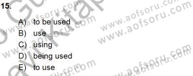 Pedagojik Gramer 1 Dersi Ara Sınavı Deneme Sınav Soruları 15. Soru
