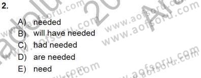 Pedagojik Gramer 1 Dersi Ara Sınavı Deneme Sınav Soruları 2. Soru