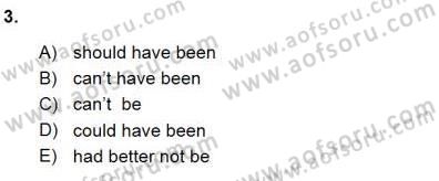 Pedagojik Gramer 1 Dersi Ara Sınavı Deneme Sınav Soruları 3. Soru